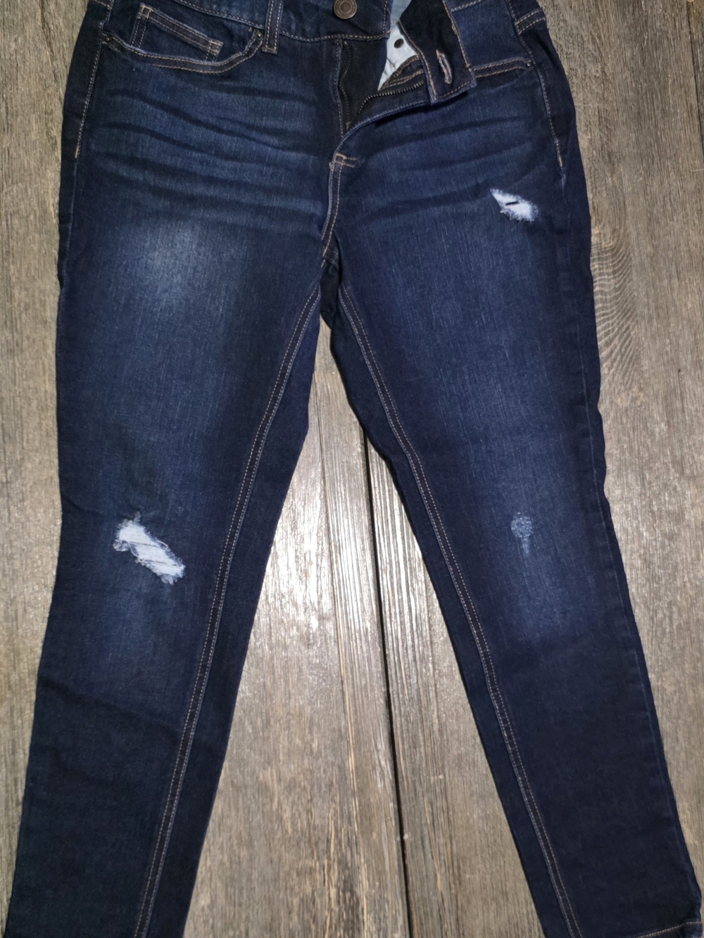 Time and Tru Men's Skinny Jeans - Dark Indigo Blue
